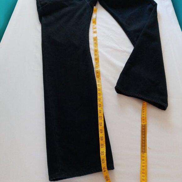 Levi's Men's 501 Button Fly Black Denim Jeans 36 x 34 - Picture 6 of 10